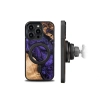 Etui z drewna i żywicy na iPhone 15 Pro MagSafe Bewood Unique Violet - fioletowo-czarne