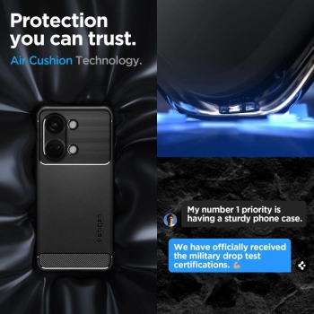 Etui Spigen Rugged Armor na OnePlus Nord 3 5G - czarny mat