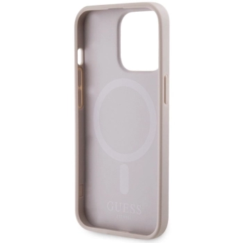 Etui Guess 4G Printed Stripes MagSafe na iPhone 13 Pro / iPhone 13 - różowe
