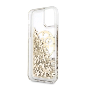 Guess GUHCN58LGGITDGO iPhone 11 Pro złoty/gold hard case Circle Liquid Glitter