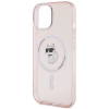 Etui Karl Lagerfeld IML Choupette MagSafe na iPhone 15 - różowe