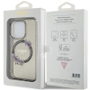 Etui Guess IML Flowers Wreath MagSafe na iPhone 15 Pro - czarne