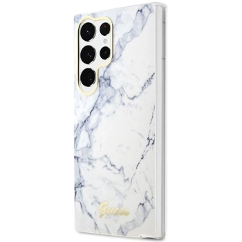 Etui Guess Marble Collection na Samsung Galaxy S23 Ultra - białe