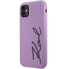 Etui Karl Lagerfeld Silicone Signature na iPhone 11 / Xr - purpurowe