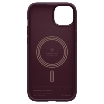 Etui Caseology Parallax Mag z MagSafe na iPhone 15 - burgundowe