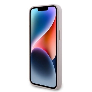 Etui Guess Leather 4G Diamond Triangle do iPhone 15 Pro Max - różowe