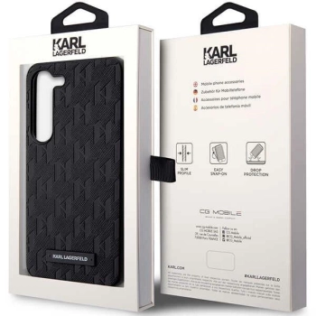 Etui Karl Lagerfeld Saffiano Mono Metal Logo na Samsung Galaxy S24+ - czarne