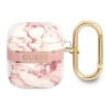 Etui Guess Marble Strap Collection na AirPods 1/2 - różowe