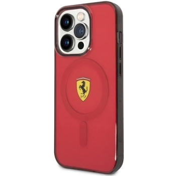 Etui Ferrari Translucent MagSafe na iPhone 14 Pro Max - czerwone