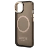 Etui Guess Gold Outline Translucent MagSafe na iPhone 14 Plus - czarne
