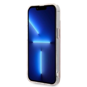 Etui Guess 4G Print MagSafe na iPhone 14 Plus + ładowarka indukcyjna - różowe