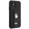 Etui Karl Lagerfeld Gripstand Saffiano Choupette Pins na iPhone 11 / Xr - czarne