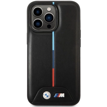 Etui BMW Quilted Tricolor MagSafe  na iPhone 13 Pro Max - czarne