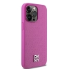 Etui DKNY Leather Monogram Pattern Metal Logo MagSafe na iPhone 15 Pro Max - różowe