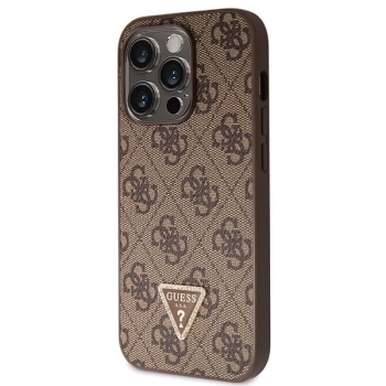 Etui Guess Crossbody 4G Metal Logo na iPhone 14 Pro Max - brązowe