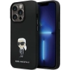 Etui Karl Lagerfeld Silicone Ikonik Metal Pin na iPhone 14 Pro - czarne
