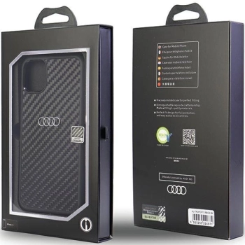 Etui Audi Carbon Fiber na iPhone 11 / Xr - czarne