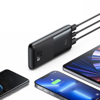 Baseus Bipow Pro powerbank 10000mAh 22.5W + kabel USB 3A 0.3m czarny (PPBD040001)