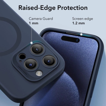 Etui ESR Cloud Halolock MagSafe na iPhone 15 Pro Max - niebieskie