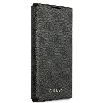 Guess GUBKS22LG4GFGR S22 Ultra S908 szary/grey book 4G Metal Gold Logo