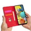 Magnet Card Case etui do Samsung Galaxy A52 5G pokrowiec portfel na karty kartę podstawka czerwony