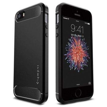 Etui Spigen Rugged Armor na iPhone 5S / SE - czarne