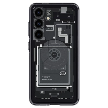 Etui Spigen Ultra Hybrid na Samsung Galaxy S24 - ciemnoszare (wzór Zero One)
