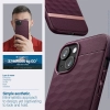Etui Caseology Parallax Mag z MagSafe na iPhone 15 - burgundowe