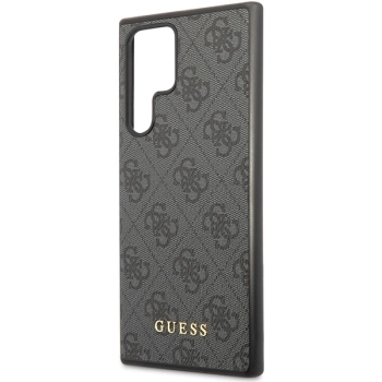 Etui Guess 4G Metal Gold Logo na Samsung Galaxy S24 Ultra - czarne