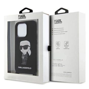 Etui Karl Lagerfeld Crossbody Silicone Ikonik do iPhone 15 Pro - czarne