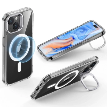 Etui ESR Classic Kickstand Halolock z MagSafe na iPhone 15 - przezroczyste