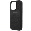 Etui AMG Leather Curved Lines MagSafe na iPhone 14 Pro - czarne