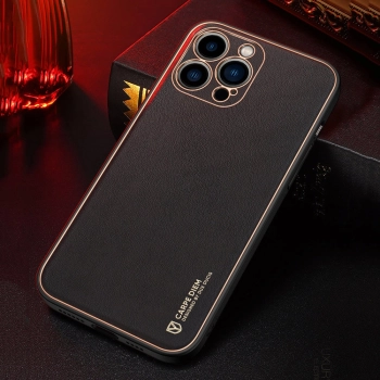 Dux Ducis Yolo eleganckie etui pokrowiec ze skóry ekologicznej iPhone 13 Pro Max czerwony