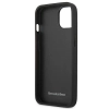 Etui Mercedes Leather Meshed Metal Logo na iPhone 13 - czarne