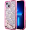 Etui Guess Liquid Glitter 4G Transculent na iPhone 14 - różowe