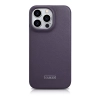 iCarer CE Premium Leather Folio Case skórzane etui iPhone 14 Pro z klapką magnetyczne MagSafe ciemnofioletowy (WMI14220714-DP)
