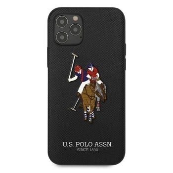 Etui U.S. Polo Assn. Embroidery Collection na iPhone 12 Pro Max - czarne