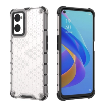Honeycomb etui pancerny pokrowiec z żelową ramką Oppo A76 / Oppo A36 / Realme 9i czarny