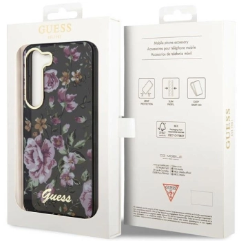 Etui Guess Flower Collection na Samsung Galaxy S23 - czarne