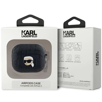 Etui Karl Lagerfeld Monogram Karl Head na AirPods 3 - czarne