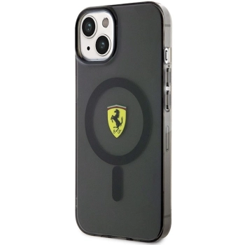 Etui Ferrari Translucent MagSafe na iPhone 14 Plus - czarne
