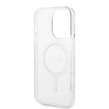 Etui Guess Marble MagSafe na iPhone 14 Pro Max + ładowarka indukcyjna - czarne