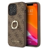 Etui Guess 4G Ring Stand na iPhone 13 Pro / iPhone 13 - brązowe