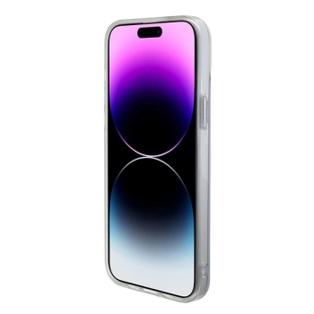 Etui Guess IML Iridescent MagSafe do iPhone 15 - fioletowe