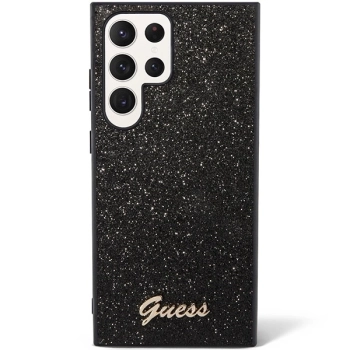 Etui Guess Glitter Script na Samsung Galaxy S23 Ultra - czarne