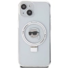 Etui Karl Lagerfeld Ring Stand Karl Head MagSafe do iPhone 15 - białe