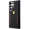 Etui Ferrari Carbon Contrast Edges na Samsung Galaxy S23 Ultra - czarne