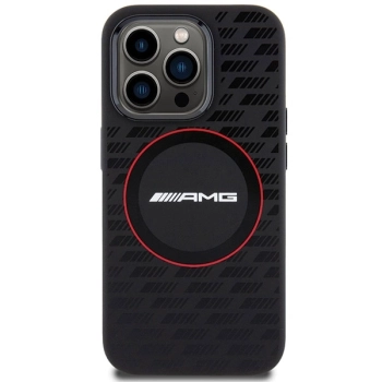 Etui AMG Silicone Carbon Pattern MagSafe na iPhone 15 Pro Max - czarne