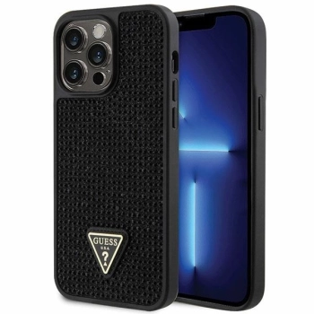 Etui Guess Rhinestone Triangle na iPhone 14 Pro Max - czarne