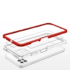 Clear 3in1 etui do Samsung Galaxy A22 5G żelowy pokrowiec z ramką czerwony